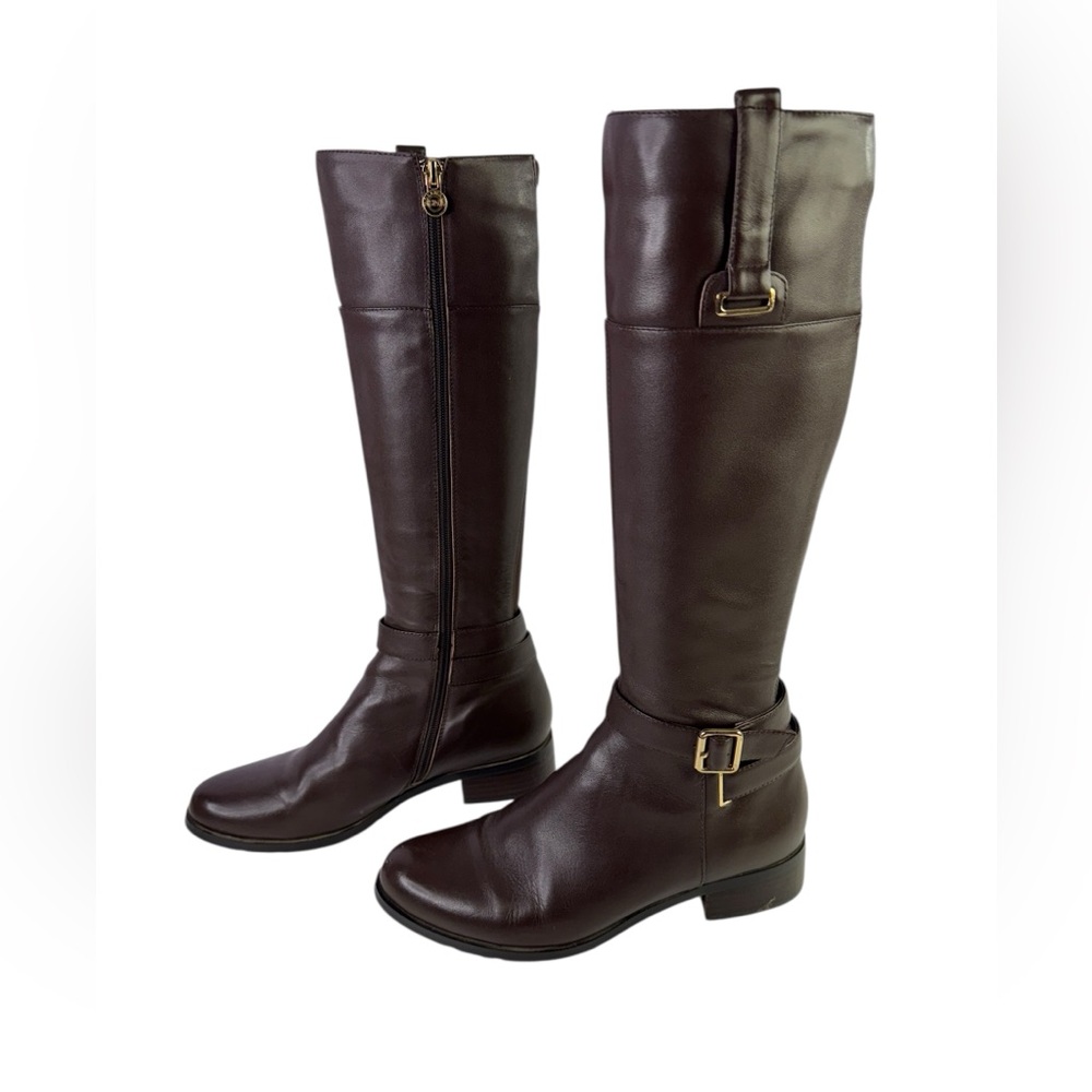 Solimani Gabi 12" slim calf riding boot size 8.5 M , brown - Picture 2 of 11
